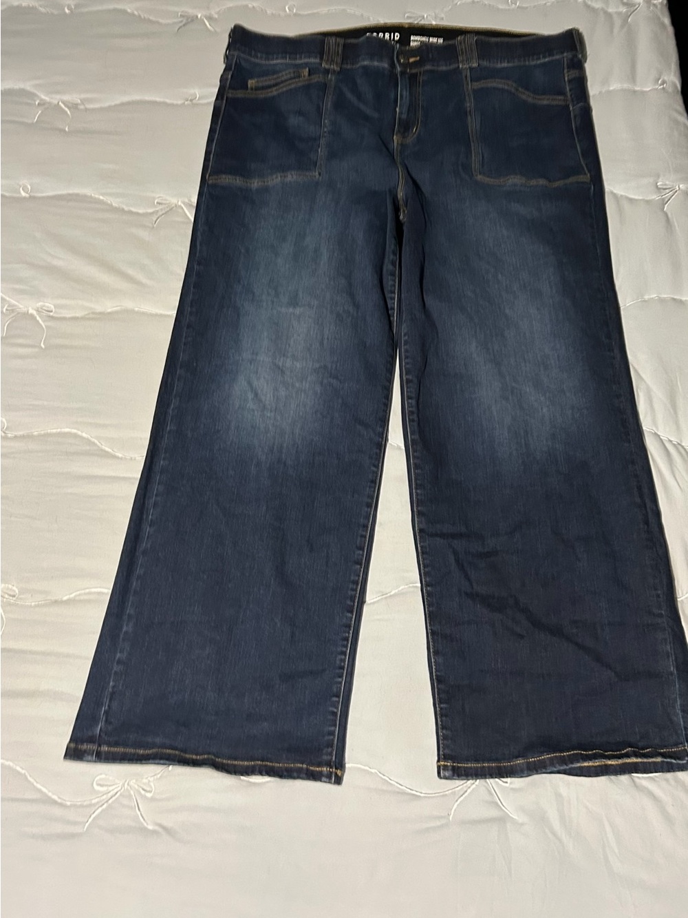 torrid Dark Blue Bombshell Wide Leg Super Soft Jeans